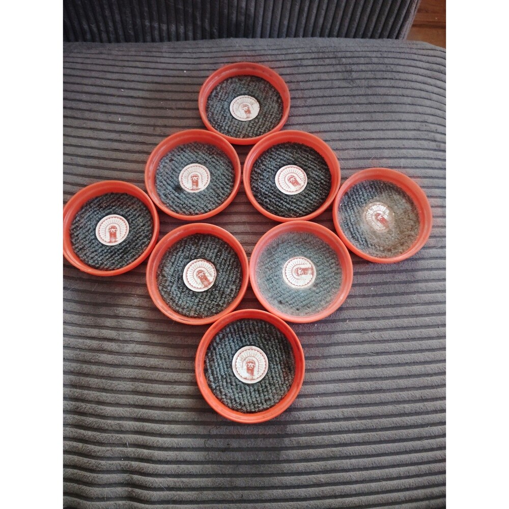 Vintage U of I Chief Illinaiwek Mid Century table coasters set of 8